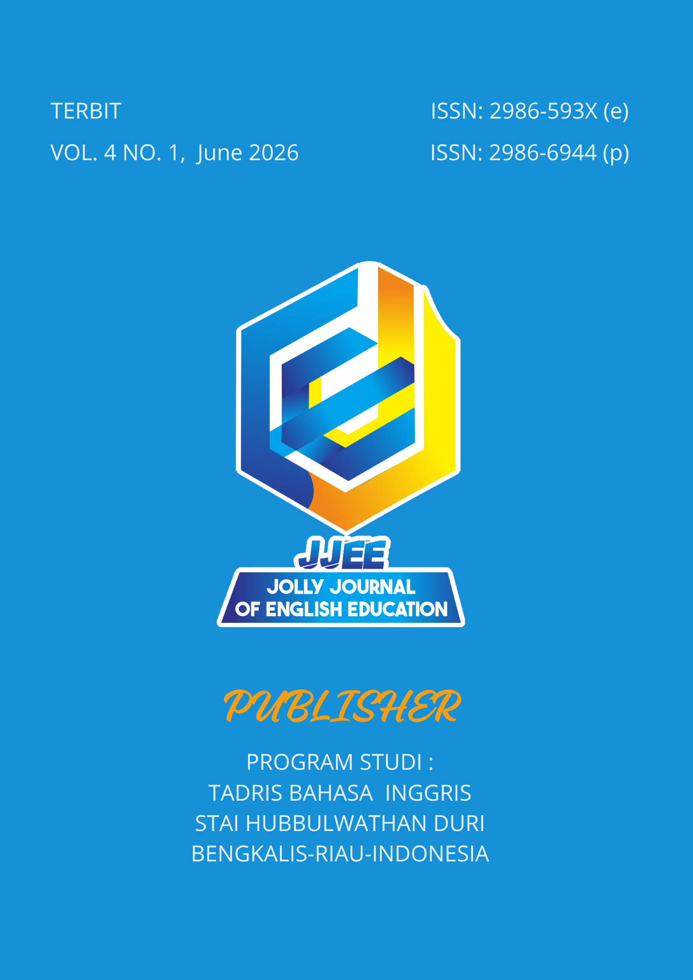 					View Vol. 4 No. 1 (2026): Jolly: Journal of English Education
				